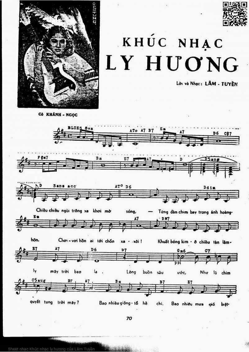 Sheet nhạc Khúc nhạc ly hương - Lâm Tuyền