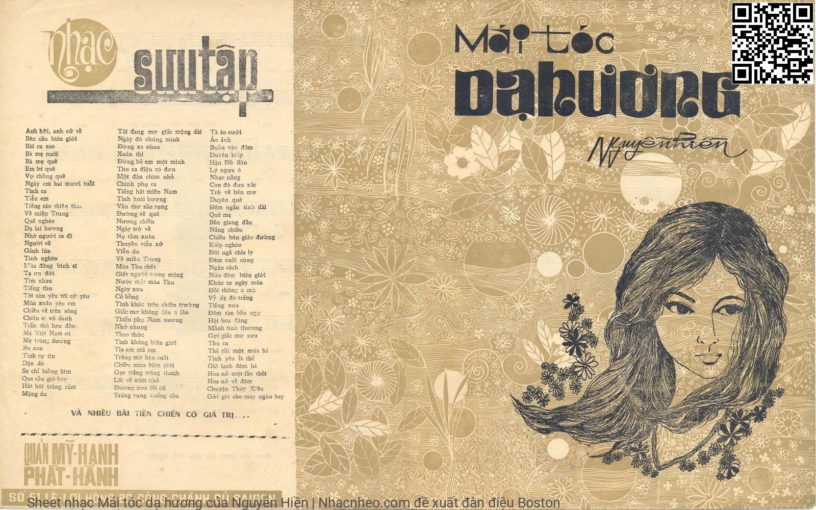 Sheet nhạc Mái tóc dạ hương - Nguyễn Hiền