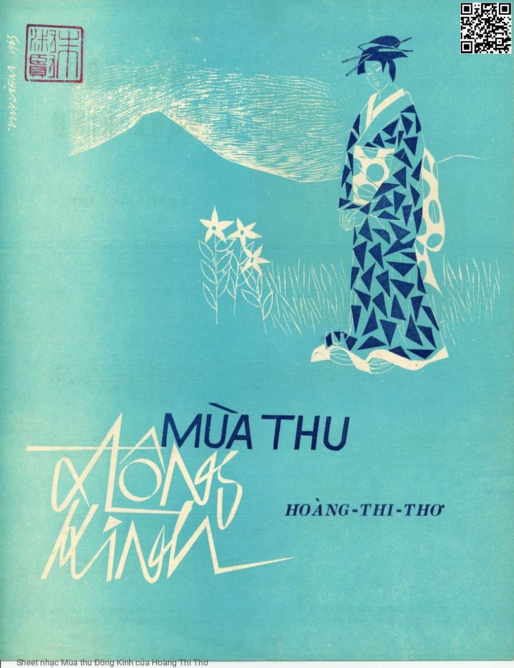 Sheet nhạc Mùa thu Đông Kinh - Hoàng Thi Thơ