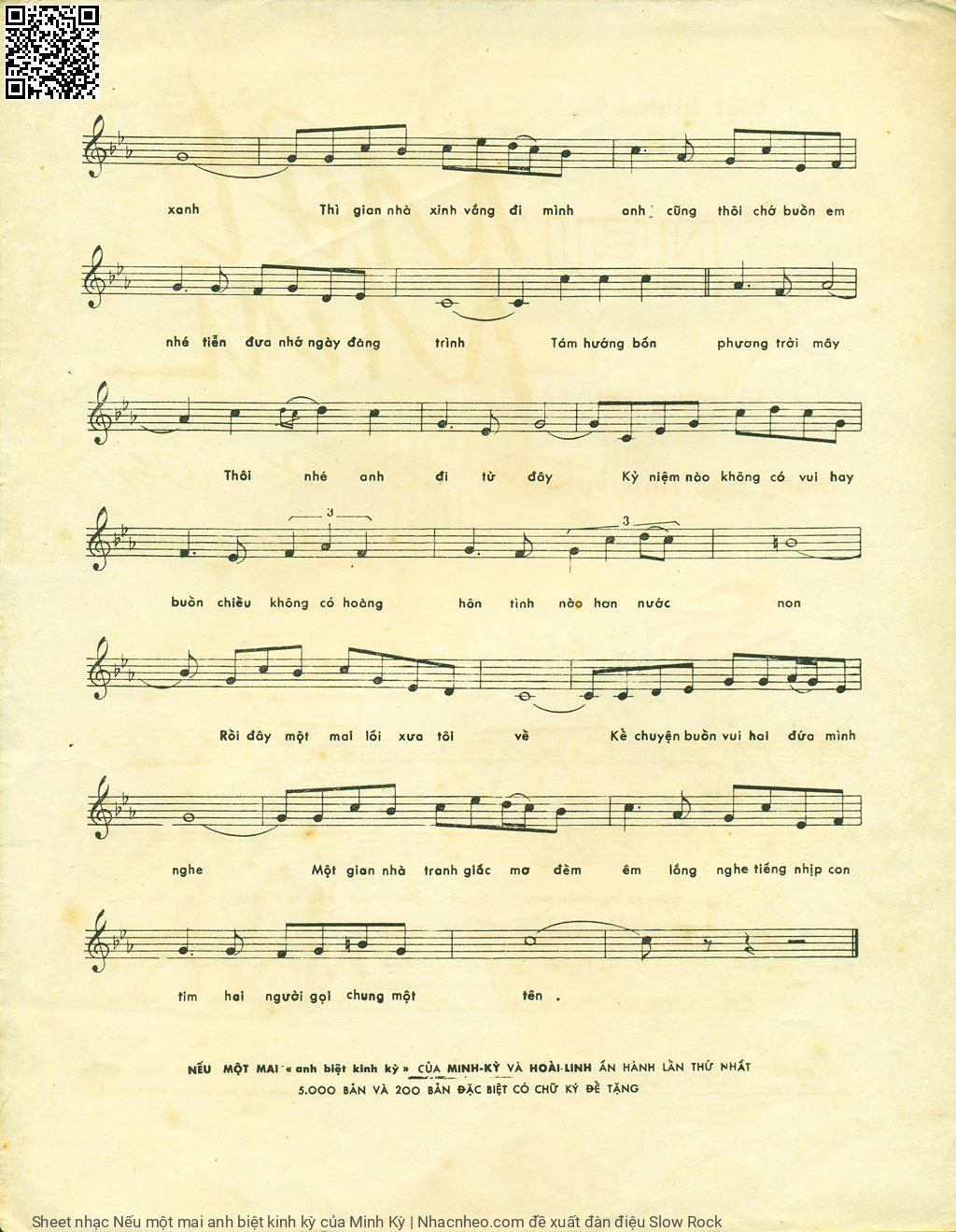 Trang 3 của Sheet nhạc PDF bài hát Nếu một mai anh biệt kinh kỳ - Minh Kỳ