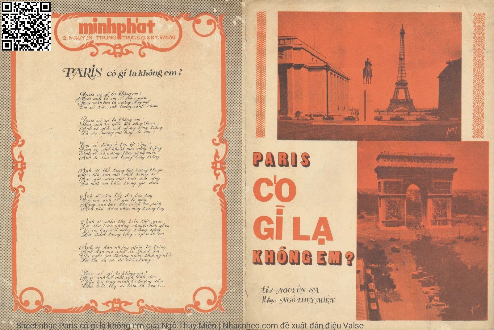 Sheet nhạc Paris có gì lạ không em