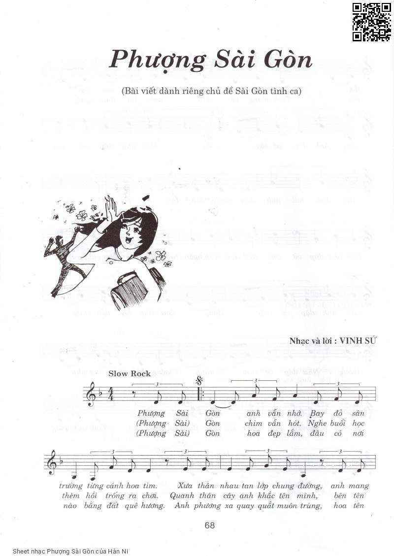 Sheet nhạc Phượng Sài Gòn - Hàn Ni