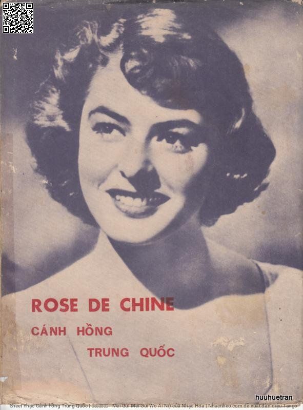 Sheet nhạc Cánh hồng Trung Quốc ( 玫瑰玫瑰我愛你 - Mei Gui Mei Gui Wo Ai Ni)
